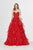 Angela & Alison - 91058 Embellished Sweetheart Ruffled Ballgown In Red
