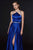 Angela & Alison - 91064 Strappy Halter A-Line Gown In Blue