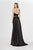 Angela & Alison - 91064 Strappy Halter A-Line Gown In Black