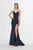 Angela & Alison - 91065 Strapless Shimmer Jersey Mermaid Dress In Blue