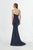 Angela & Alison - 91065 Strapless Shimmer Jersey Mermaid Dress In Blue