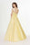 Angela & Alison - 91071 Deep Sweetheart Satin A-line Dress In Yellow
