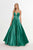 Angela & Alison - 91071 Deep Sweetheart Satin A-line Dress In Green
