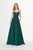 Angela & Alison - 91078 Strappy A-Line Evening Gown In Green