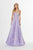 Angela & Alison - 91080 Embroidered Deep Sweetheart A-line Dress In Purple