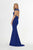 Angela & Alison - 91081 Crystal Embellished Two Piece Gown In Blue