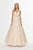 Angela & Alison - 91085 Lace Embroidered Deep V-neck Tulle Aline Dress In White