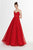 Angela & Alison - 91087 Embellished V-neck A-line Dress In Red