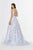 Angela & Alison - 91091 Embellished Deep V-neck A-line Dress In Purple