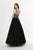Angela & Alison - 91096 Multicolored Embellished V-neck Ballgown Dress In Black and Multi-Color