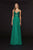 Angela & Alison - 91101 Sequined V-neck Chiffon A-line Dress In Green