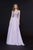 Angela & Alison - 91114 Embroidered Sweetheart Chiffon A-line Dress In Purple