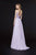 Angela & Alison - 91114 Embroidered Sweetheart Chiffon A-line Dress In Purple