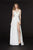 Angela & Alison - 91118 Plunging Sweetheart Chiffon A-line Dress In White