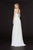 Angela & Alison - 91118 Plunging Sweetheart Chiffon A-line Dress In White