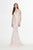 Angela & Alison - 91126 Applique Plunging V-neck Trumpet Dress In Pink