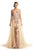 Johnathan Kayne - 9112 Sequined Trumpet Dress With Overskirt In Pink