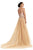 Johnathan Kayne - 9112 Sequined Trumpet Dress With Overskirt In Pink