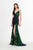 Angela & Alison - 91130 Multicolor Sequined V-neck Trumpet Dress In Blue and Green