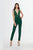 Angela & Alison - 91131 Embellished Deep V-neck Fitted Jumpsuit In Green
