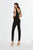 Angela & Alison - 91131 Embellished Deep V-neck Fitted Jumpsuit In Black