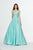 Angela & Alison - 91136 Strapless Pleated Chiffon A-line Dress In Green