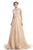 Johnathan Kayne - 9114 Embellished High Neck Ballgown With Train In Gold