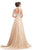 Johnathan Kayne - 9114 Embellished High Neck Ballgown With Train In Gold