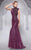 MNM Couture - 9117 Lace Embellished High Halter Dress In Purple