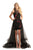 Johnathan Kayne - 9120 Floral Embroidered Sheath Dress With Overskirt In Black and Red