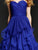 91253 Ruched Sweetheart Ruffled A-line Dress