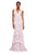 Tadashi Shoji - V-Neck Tiered A-Line Dress In Pink