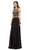 Dancing Queen - 9150 Intricately Bejeweled Illusion Two Piece- Prom Dress In Black