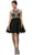 Dancing Queen - 9158 Jeweled High Jewel Illusion Cocktail Dress In Black