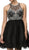 Dancing Queen - 9158 Jeweled High Jewel Illusion Cocktail Dress In Black