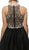 Dancing Queen - 9158 Jeweled High Jewel Illusion Cocktail Dress In Black
