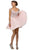 Dancing Queen - 9160 Cap Sleeve Adorned Sweetheart A-Line Cocktail Dress In Pink
