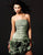 Blush - Strapless Sequined Floral Cocktail Dress 9160 in Green