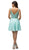 Dancing Queen - 9160 Cap Sleeve Adorned Sweetheart A-Line Cocktail Dress In Green
