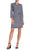 Donna Morgan - D9124M XD Multi Print V-neck Sheath Dress In Green and Red