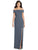 Dessy Collection - 3030 Off Shoulder High Slit Sheath Gown In Gray