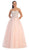 Floor-Length Strapless Sweetheart Ballgown In Pink