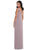 After Six - 6799 V-Neck Sleeveless Evening Dress with Slit In Pink