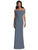 After Six - 6800 Off-Shoulder Fitted Evening Dress In Silver