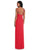 After Six - 6801 Fitted Bateau Evening Dress with Slit In Red