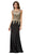 Dancing Queen - 9173 Illusion Gilt Lace Appliqued Evening Gown