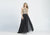 Dave & Johnny - A9173 Halter Neck Keyhole Cutout V Back A-Line Gown In Black