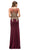 Dancing Queen - 9173 Illusion Gilt Lace Appliqued Evening Gown