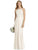 Lela Rose - LR244 Marquis Lace Lux Chiffon Pleated A-line Dress In White