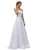 Gorgeous Strapless Dress with Silver Belt In White